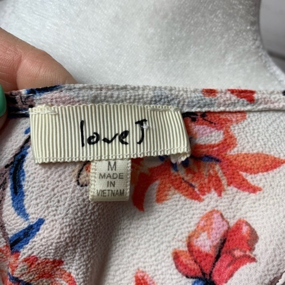 EUC Love J Floral Cold Shoulder Lace Hem Dress - Picture 7 of 8